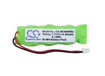 7.2V, Ni-MH, 20mAh, CMOS / BackUp battery fits Symbol, Obea000003b, MC9000, MC9060, 0.14Wh