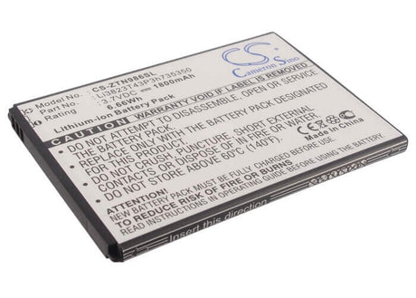 Battery For T-mobile Mf64, Z64 3.7v, 1800mah - 6.66wh Hotspot Cameron Sino Technology Limited   