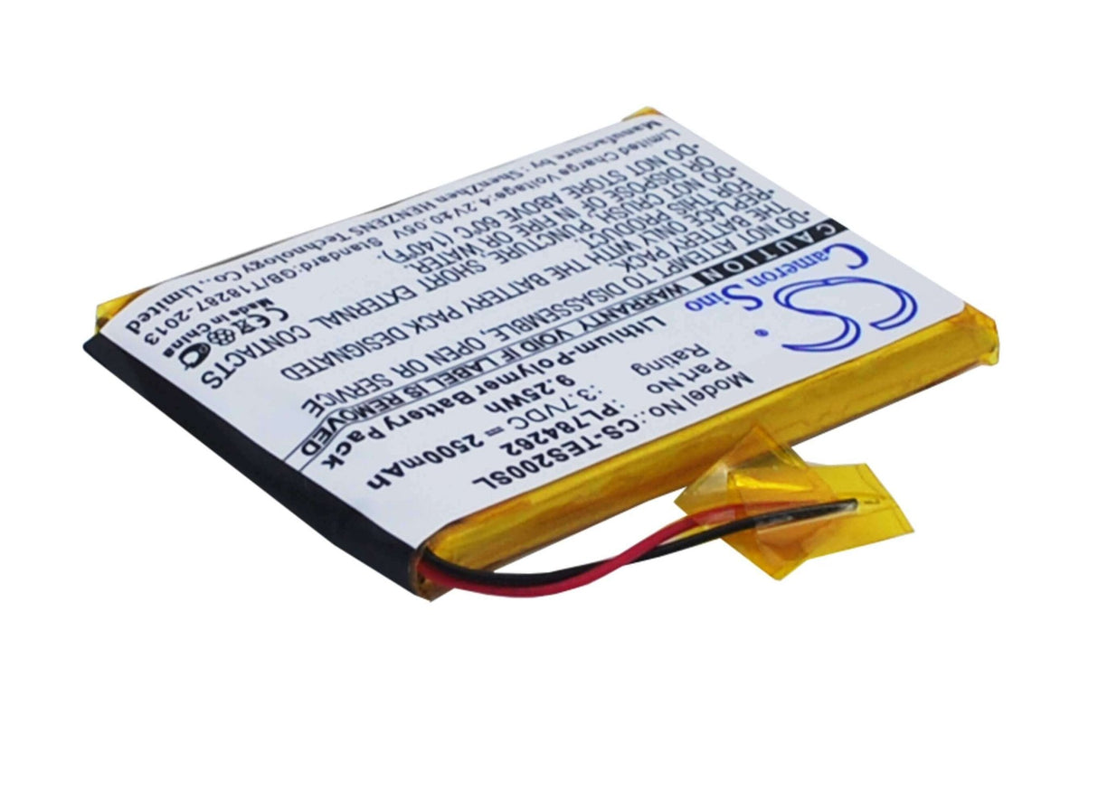 Battery For Teasi One 2 3.7v, 2500mah - 9.25wh GPS, Navigator Cameron Sino Technology Limited   