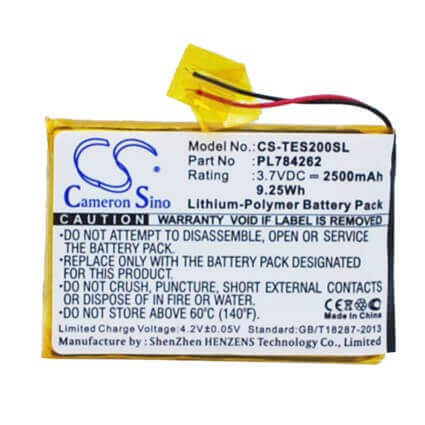 Battery For Teasi One 2 3.7v, 2500mah - 9.25wh GPS, Navigator Cameron Sino Technology Limited   