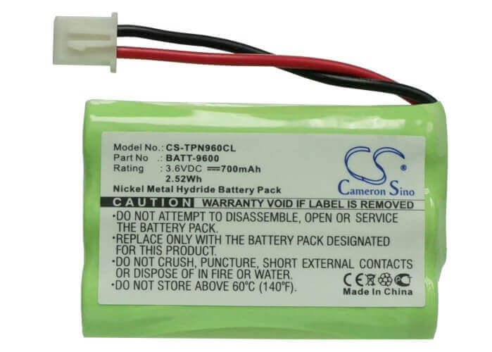 Battery For Telematrix, 9600, 9621p 3.6v, 700mah - 2.52wh Cordless Phone Cameron Sino Technology Limited (Cordless Phone)   