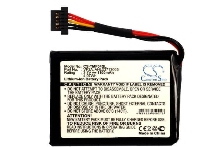 Battery For Tomtom 4el0.001.01, Xl 340m Live, Xl 340tm Live 3.7v, 1100mah - 4.07wh GPS, Navigator Cameron Sino Technology Limited   