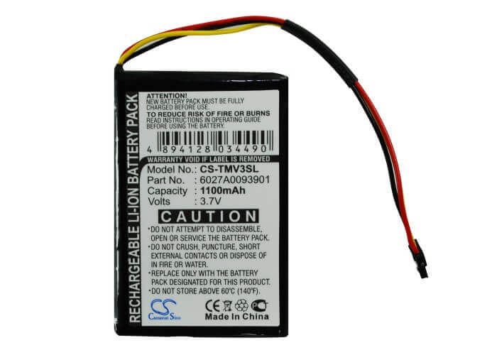 Battery For Tomtom 4em0.001.01, N14644, V3 3.7v, 1100mah - 4.07wh GPS, Navigator Cameron Sino Technology Limited   