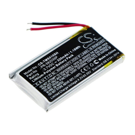 Battery For Tomtom, Spark 510 3.7v, 320mah - 1.18wh Batteries for Electronics Cameron Sino Technology Limited   