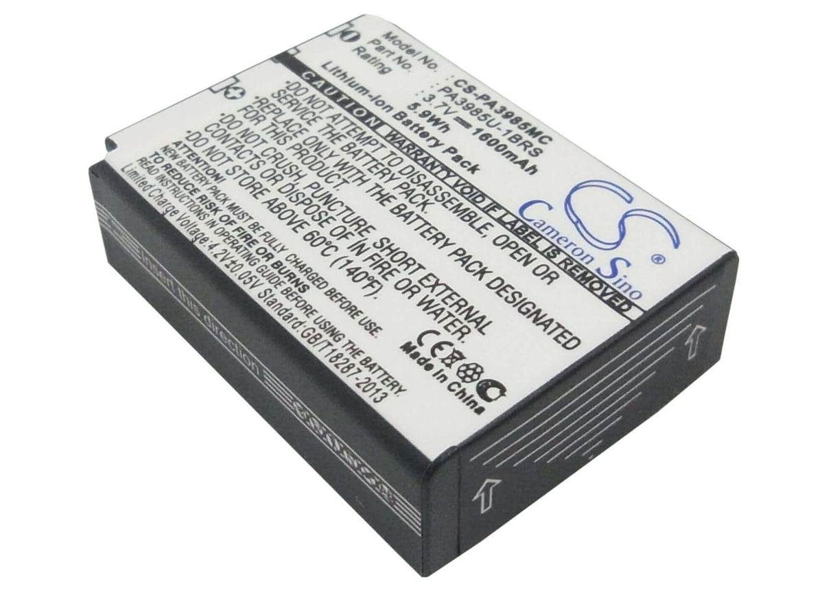 Battery For Toshiba Camileo X200, Camileo X400, 3.7v, 1600mah - 5.92wh Camera Cameron Sino Technology Limited   