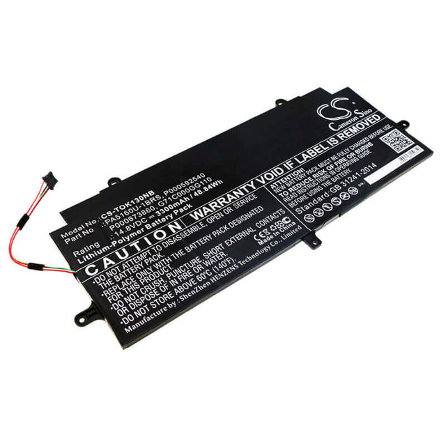 Battery For Toshiba, Kira 13 Kirabook, Kira-101, Kira-102 14.8v, 3300mah - 48.84wh Notebook, Laptop Cameron Sino Technology Limited   