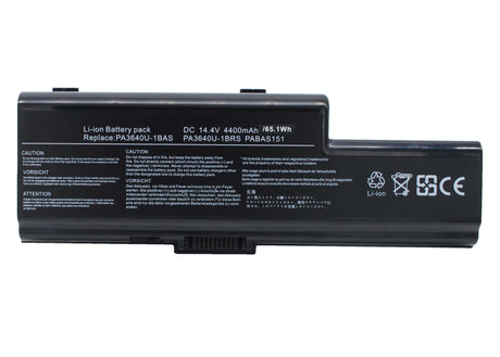 Battery For Toshiba, Qosmio F50, Qosmio F50-01u, Qosmio F501 14.4v, 4400mah - 63.36wh Notebook, Laptop Cameron Sino Technology Limited   