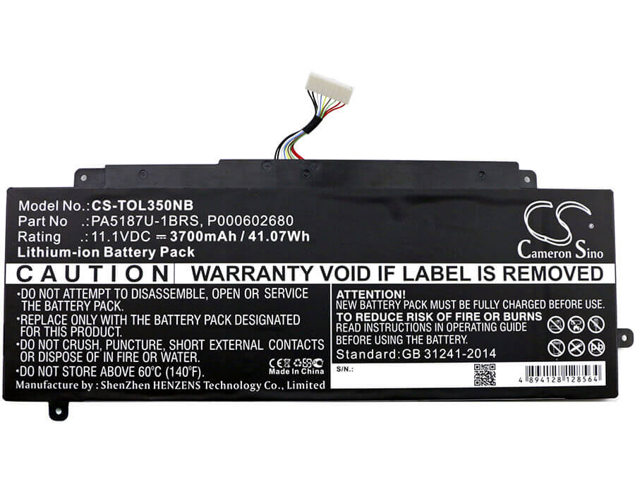 Battery For Toshiba, Satellite Click 2 L35w-b3204, Satellite L 11.1v, 3700mah - 41.07wh Notebook, Laptop Cameron Sino Technology Limited   