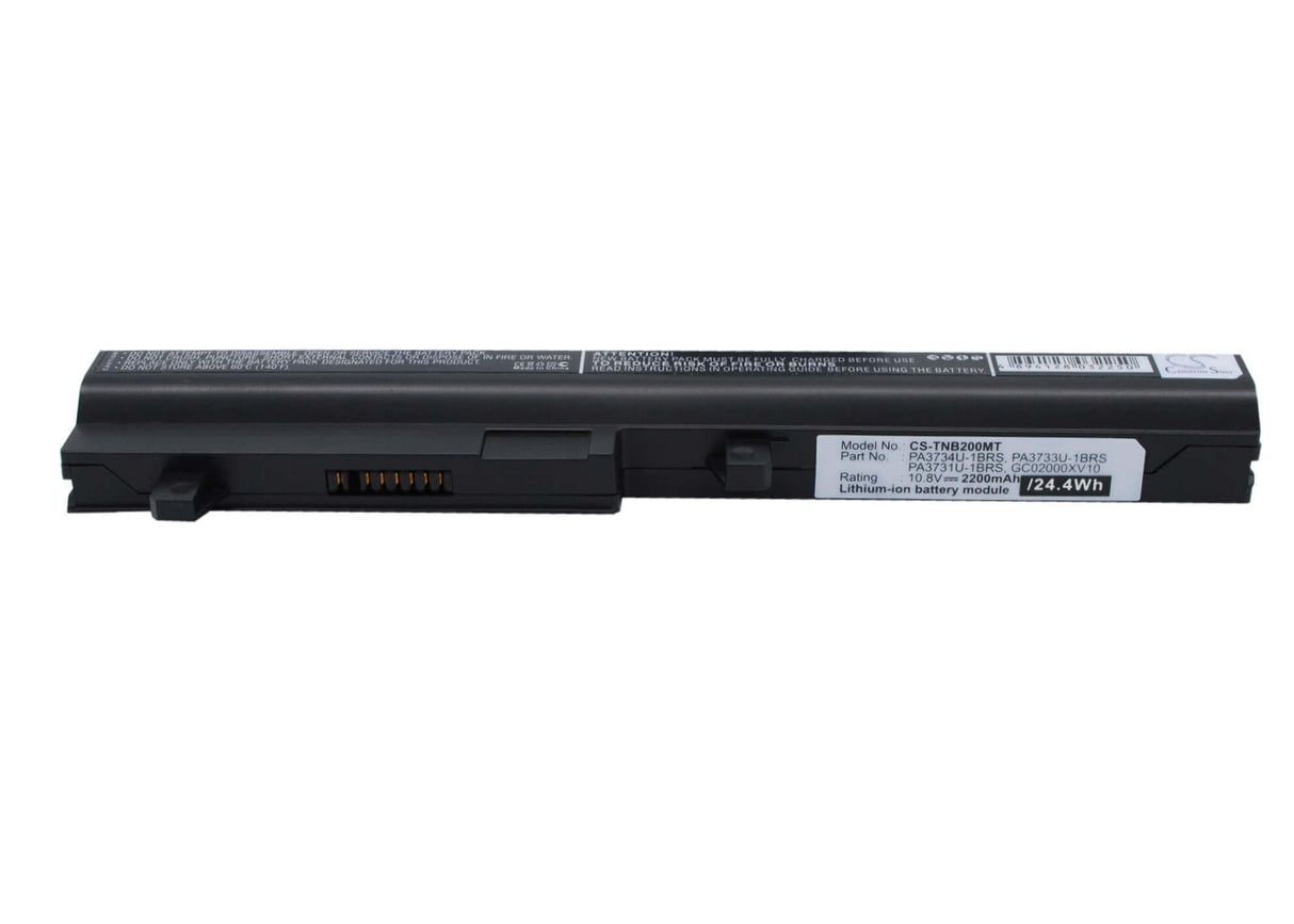 Battery For Toshiba Satellite Nb200, Satellite Nb201, Satellite Nb205 10.8v, 2200mah - 23.76wh Notebook, Laptop Cameron Sino Technology Limited   