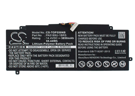 Battery For Toshiba, Satellite P55w, Satellite P55w-b 14.4v, 3850mah - 55.44wh Notebook, Laptop Cameron Sino Technology Limited   