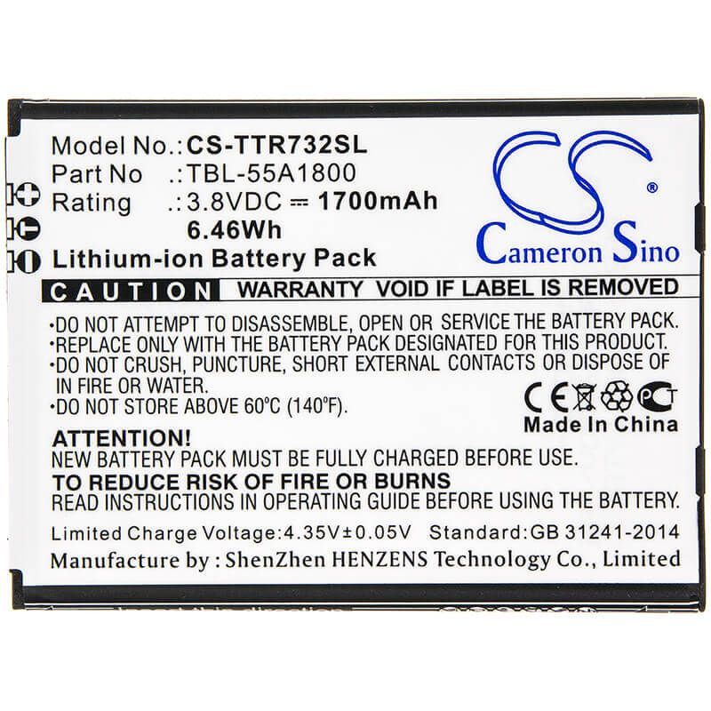 Battery For Tp-link, M7310 3.8v, 1700mah - 6.46wh Hotspot Cameron Sino Technology Limited   