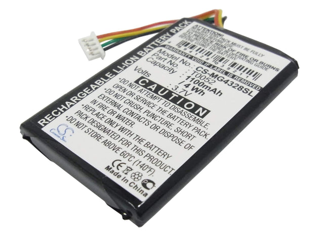 Battery For Typhoon Myguide 4328, Myguide 4328 Bt, Myguide 4328 Sat Nav 3.7v, 1100mah - 4.07wh GPS, Navigator Cameron Sino Technology Limited   