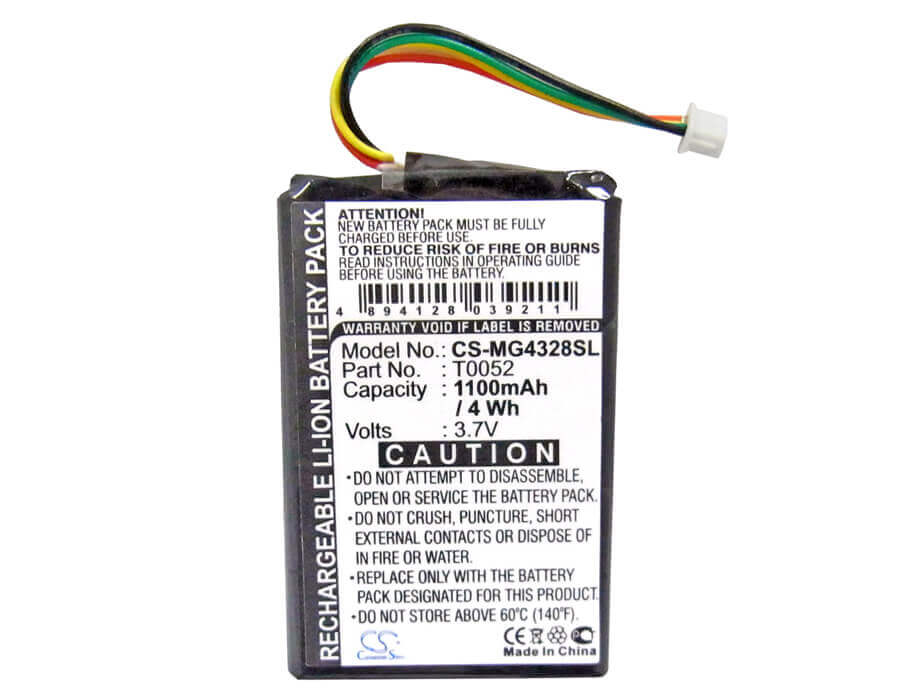 Battery For Typhoon Myguide 4328, Myguide 4328 Bt, Myguide 4328 Sat Nav 3.7v, 1100mah - 4.07wh GPS, Navigator Cameron Sino Technology Limited   