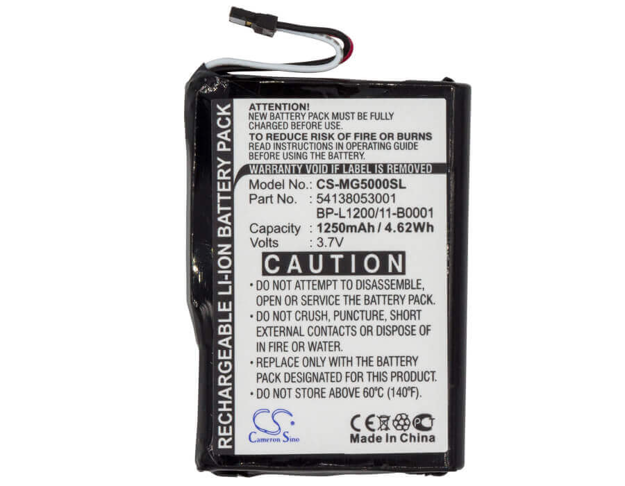 Battery For Typhoon Myguide Silverguide 5000, Myguide Silverguide 5000 Nav, 3.7v, 1250mah - 4.63wh GPS, Navigator Cameron Sino Technology Limited   