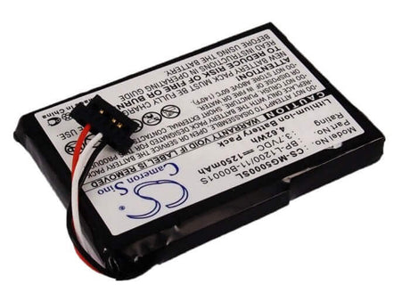 Battery For Typhoon Myguide Silverguide 5000, Myguide Silverguide 5000 Nav, 3.7v, 1250mah - 4.63wh GPS, Navigator Cameron Sino Technology Limited   