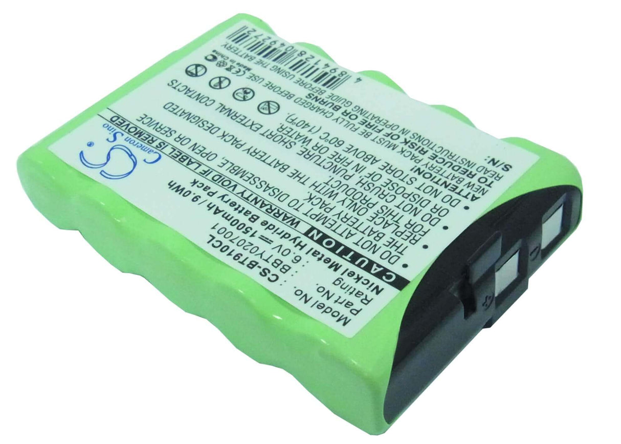 Battery For Uniden, Bbty0207001, Bp9100, Bp-9100, Bt9100, 6v, 1500mah - 9.00wh Cordless Phone Cameron Sino Technology Limited (Cordless Phone)   