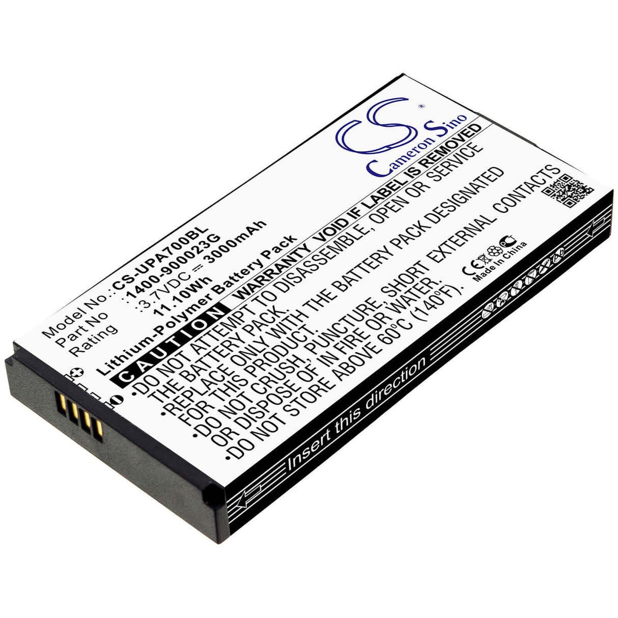 Battery For Unitech Pa700 3.7v, 3000mah - 11.10wh Barcode Scanner Cameron Sino Technology Limited   