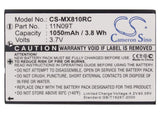 Battery For Universal Mx-810, Mx-880, Mx-950 3.7v, 1050mah - 3.89wh Remote Control Cameron Sino Technology Limited   