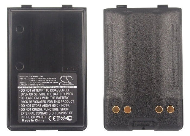 Two-Way Radio Battery For Vertex Vx-110, Vx-160, Vx-170 7.4v, 2200mah - 16.28wh Two-Way Radio Cameron Sino Technology Limited   