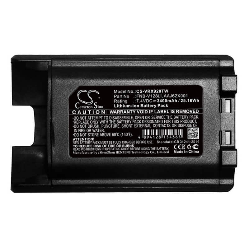 Battery For Vertex, Vx-820, Vx-821, Vx-824 7.4v, 3400mah - 25.16wh Two-Way Radio Cameron Sino Technology Limited   