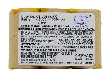 Battery For Vileda As-193e9a 4.8v, 3000mah - 14.40wh Vacuum Cameron Sino Technology Limited   