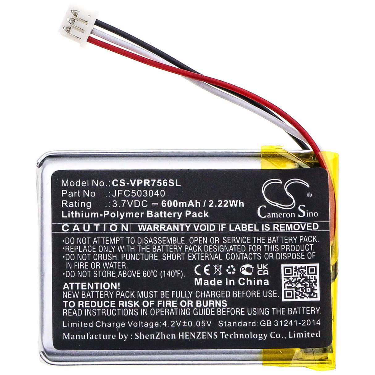 Battery For Viper, 3706v, 3806v, 4606v 3.7v, 600mah - 2.22wh Remote Start and Entry Systems Cameron Sino Technology Limited   