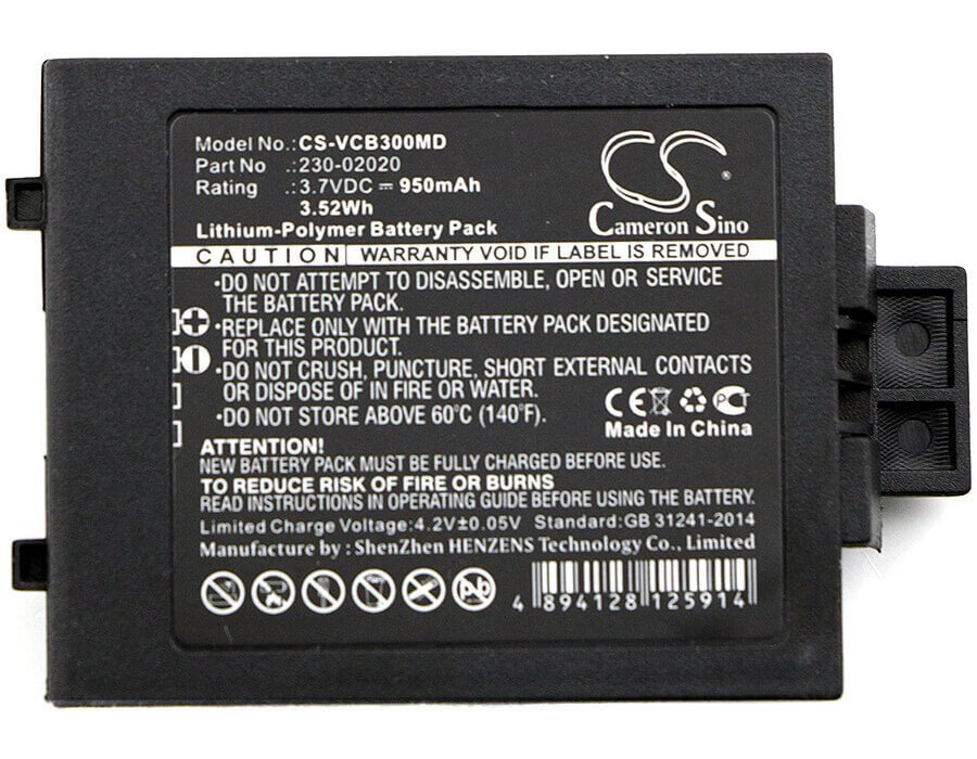 Battery For Vocera, B3000e, B3000n, Communications Badge B3000 3.7v, 950mah - 3.52wh Medical Cameron Sino Technology Limited (Medical)   