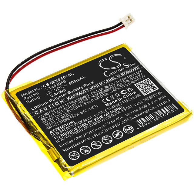 Battery For Wexler, E5001 3.7v, 800mah - 2.96wh E-book, E-reader Cameron Sino Technology Limited   