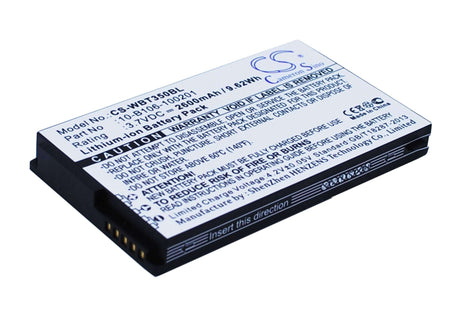 Battery For Widefly Dt-350, Dt350, Bt-350 3.7v, 2600mah - 9.62wh Payment Terminal Cameron Sino Technology Limited   