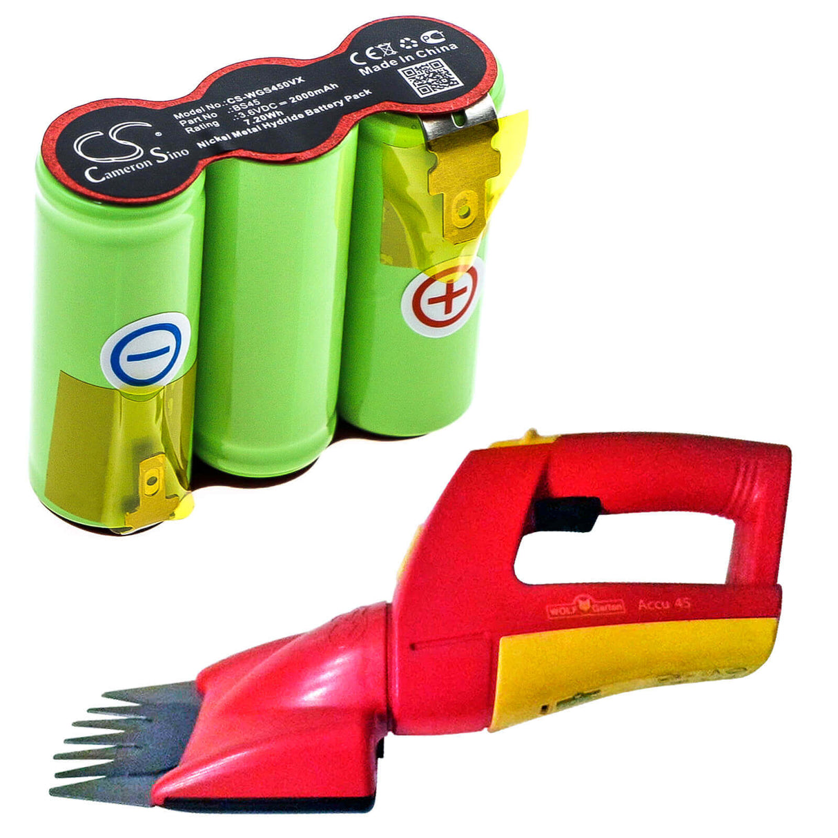 Battery For Wolf, Garten, Grass, Shears 3.6v, 2000mah - 7.20wh Gardening Tools Cameron Sino Technology Limited   