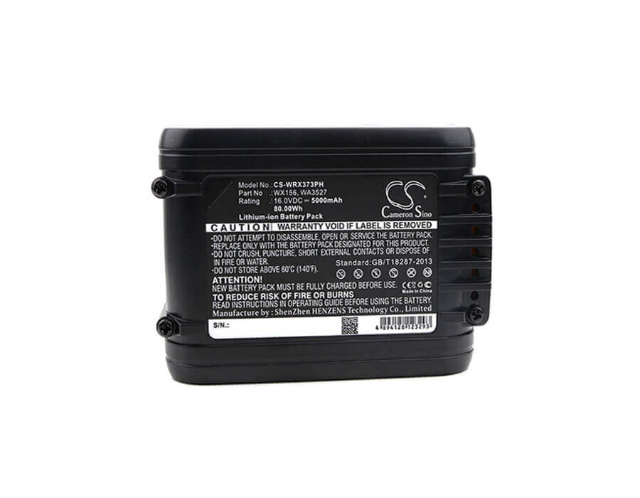 Battery For Worx, Brushless Impact 20v Max Drill, Wa3527 16v, 5000mah - 80.00wh Power Tools Cameron Sino Technology Limited (Power Tools)   