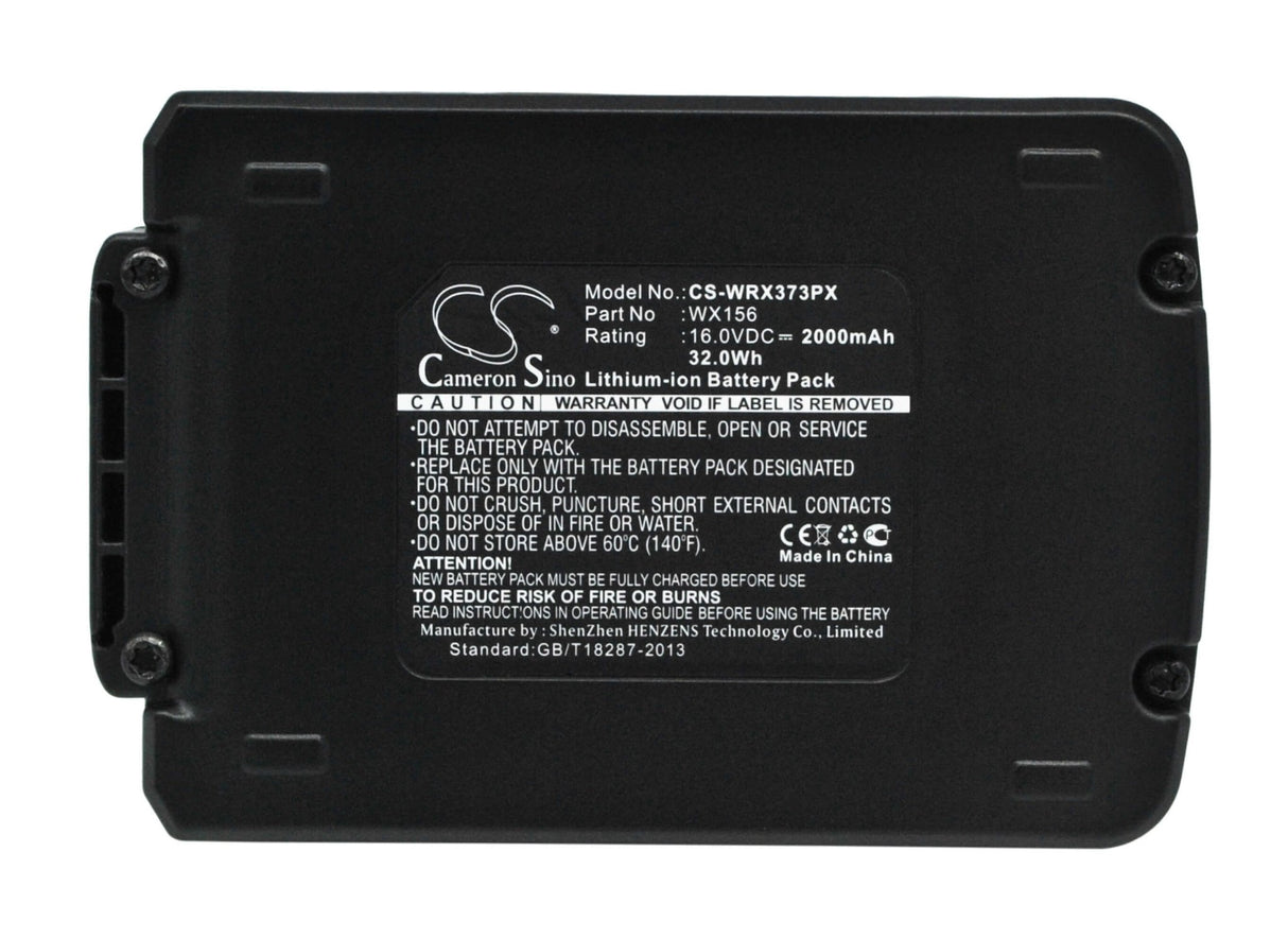 Battery For Worx Brushless Impact 20v Max Drill, Wa3527, Wx152 16v, 2000mah - 32.00wh Power Tools Cameron Sino Technology Limited (Power Tools)   