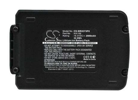 Battery For Worx Brushless Impact 20v Max Drill, Wa3527, Wx152 16v, 2000mah - 32.00wh Power Tools Cameron Sino Technology Limited (Power Tools)   