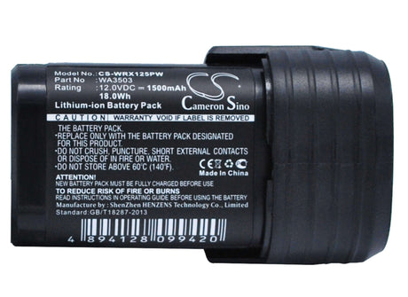 Battery For Worx Wu288, Wx125, Wx125.1 12v, 1500mah - 18.00wh Power Tools Cameron Sino Technology Limited (Power Tools)   