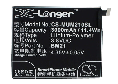 Battery For Xiaomi Mi Note, Mi5, Mi5 4g 3.8v, 3000mah - 11.40wh Mobile, SmartPhone Cameron Sino Technology Limited   