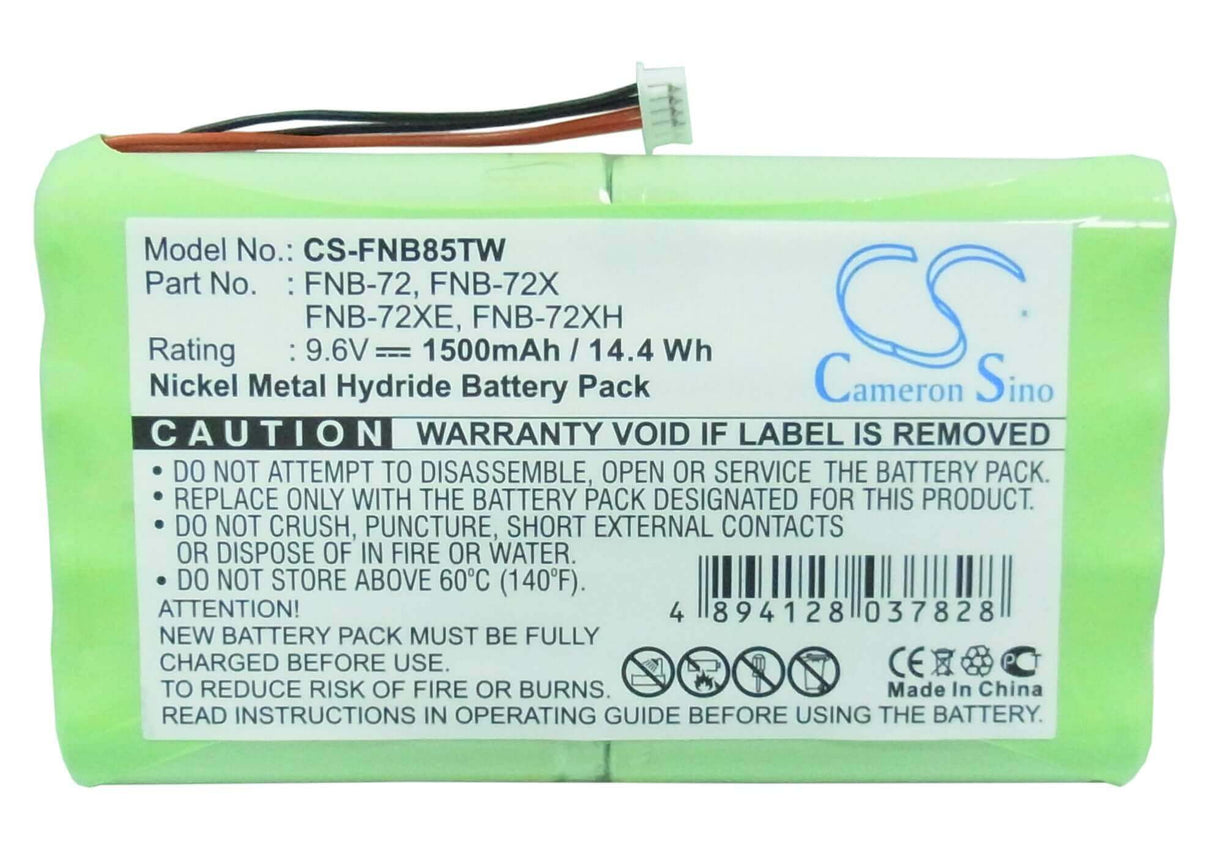 Battery For Yaesu Ft-817 9.6v, 1500mah - 14.40wh Two-Way Radio Cameron Sino Technology Limited   