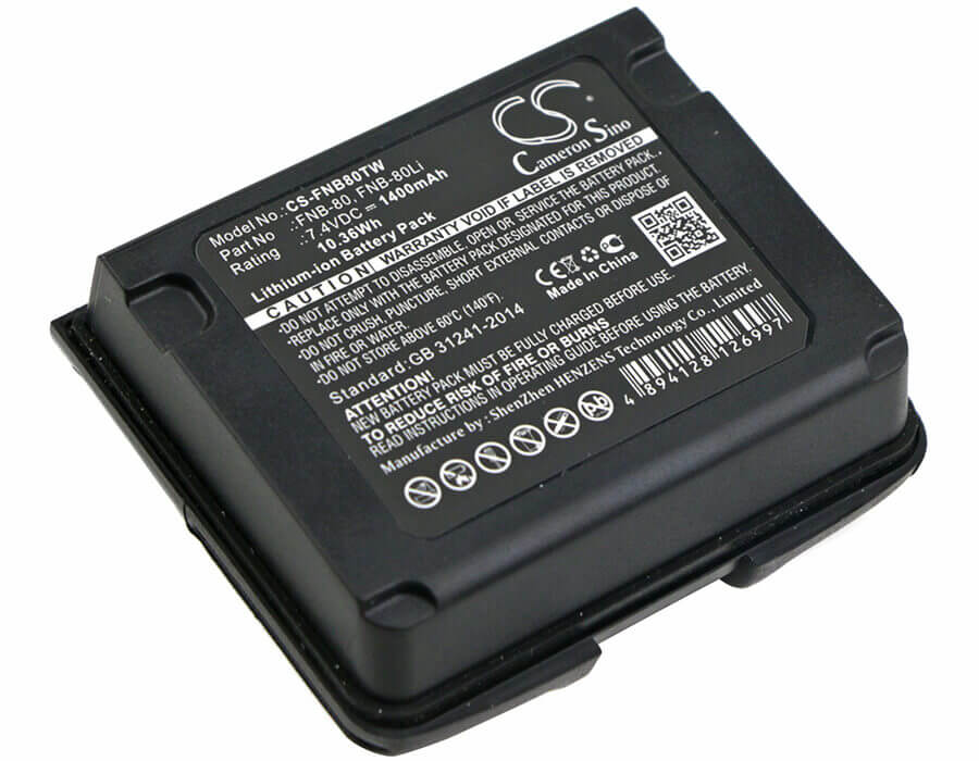 Battery For Yaesu, Vx-5e, Vx-5r, Vx-5rs, 7.4v, 1400mah - 10.36wh Two-Way Radio Cameron Sino Technology Limited   