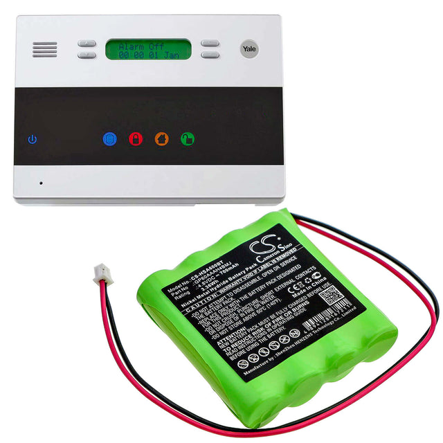 Ni-MH, Alarm Battery For Yale, Ef Panel Alarm Control Panel 4.8v, 700mah - 3.36wh Alarm System Cameron Sino Technology Limited   