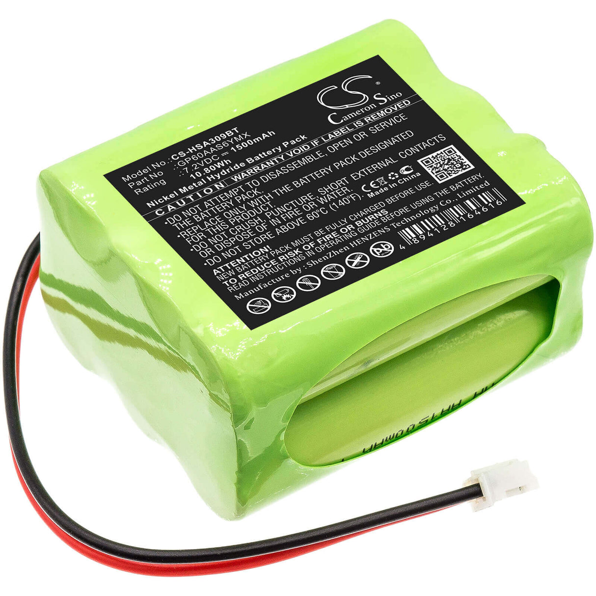 Ni-MH, Alarm Battery For Yale, Hsa3095 Home Monitoring Alarm Control Panel 7.2v, 1500mah - 10.80wh Alarm System Cameron Sino Technology Limited   