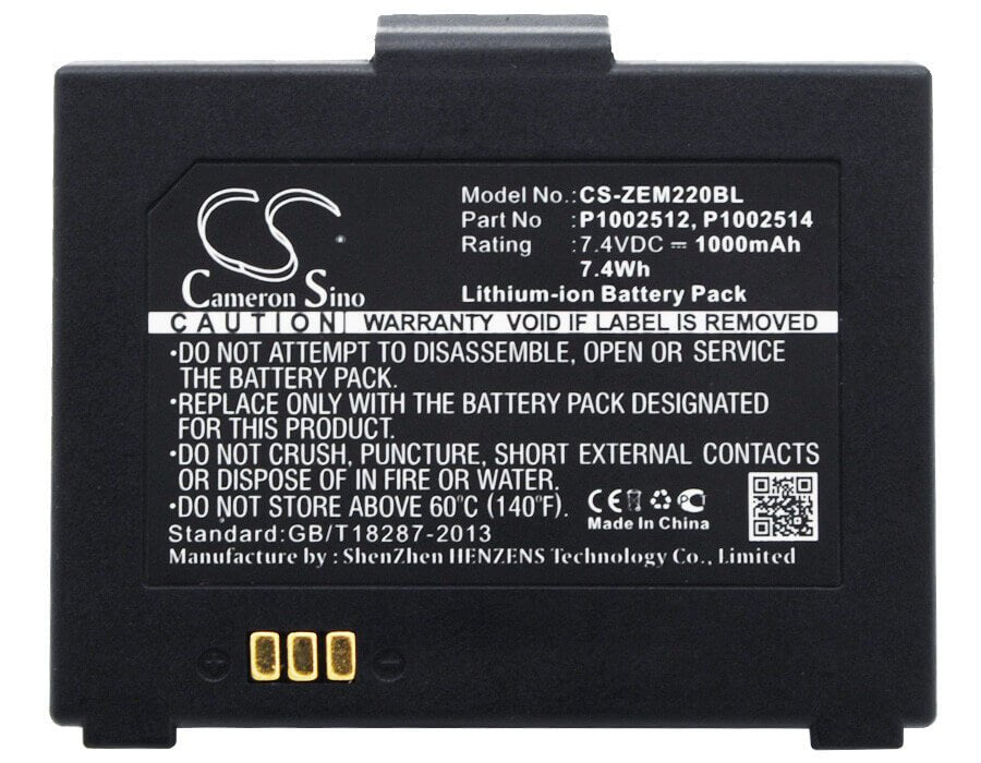 Battery For Zebra Em 220, Em 220 Mobile Printer 7.4v, 1000mah - 7.40wh Portable Printer Cameron Sino Technology Limited   