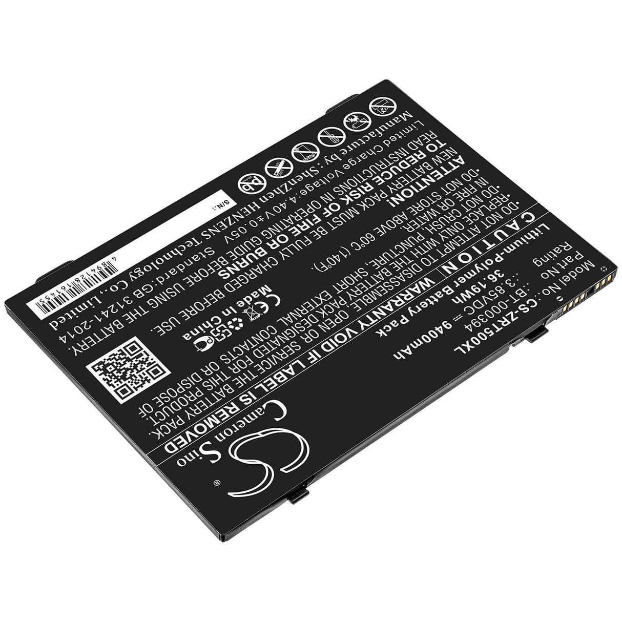 Battery For Zebra, Et51, Et56 3.85v, 9400mah - 36.19wh Tablet Cameron Sino Technology Limited   