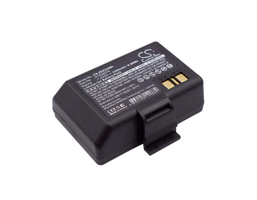 Battery For Zebra, Ez320 7.4v, 1200mah - 8.88wh Barcode Scanner Cameron Sino Technology Limited   