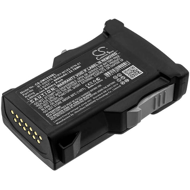 Battery For Zebra, Mc93, Mc9300 3.6v, 6600mah - 23.76wh Barcode Scanner Cameron Sino Technology Limited   