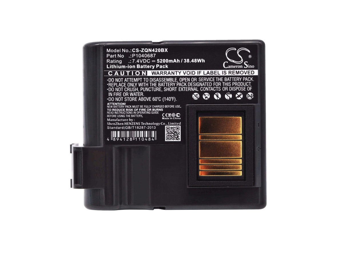 Battery For Zebra Qln420 7.4v, 5200mah - 38.48wh Batteries for Electronics Cameron Sino Technology Limited   