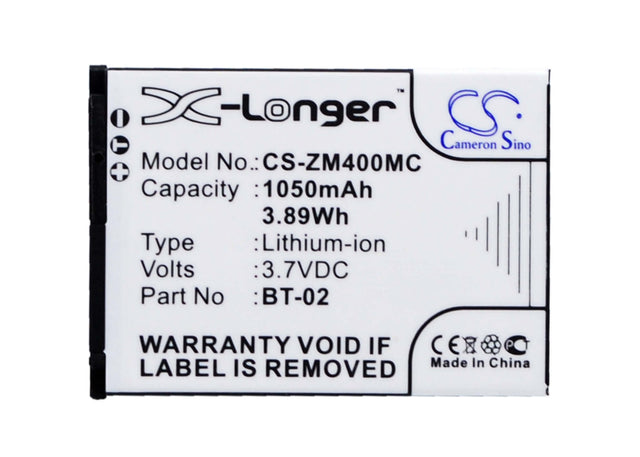 Battery For Zoom 247-9036, Q4, Q4 Handy 3.7v, 1050mah - 3.89wh Camera Cameron Sino Technology Limited   