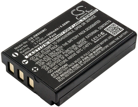 Battery For Zoom, Q8 Recorder 3.7v, 1800mah - 6.66wh Camera Cameron Sino Technology Limited   