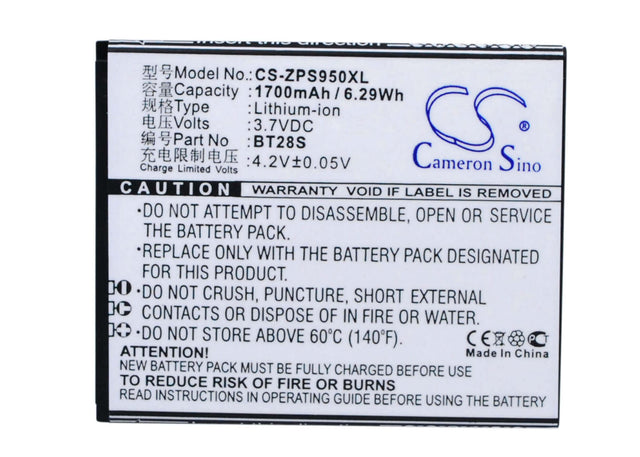 Battery For Zopo Zp590, 6470 3.7v, 1700mah - 6.29wh Mobile, SmartPhone Cameron Sino Technology Limited   