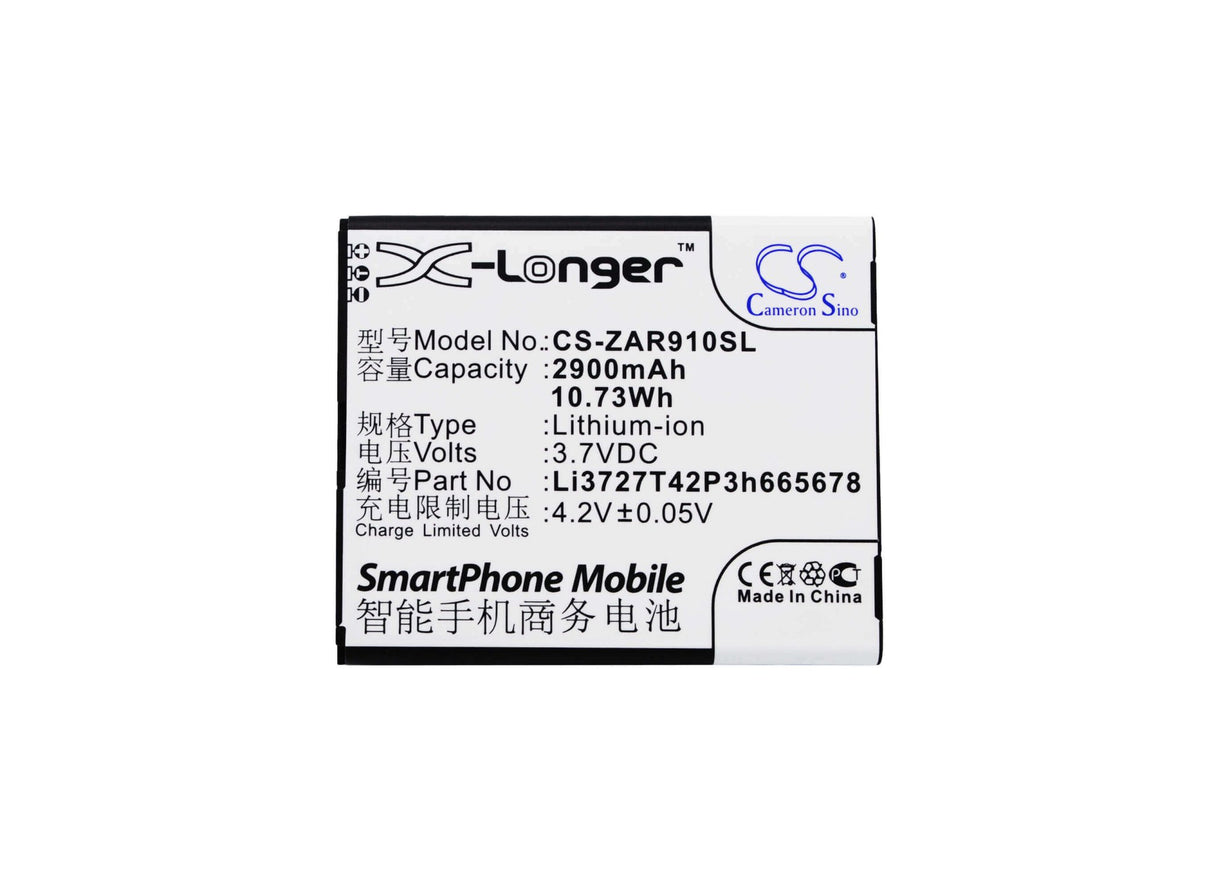 Battery For Zte Ar910, Ar910-a, Ar910-b 3.7v, 2900mah - 10.73wh Hotspot Cameron Sino Technology Limited   