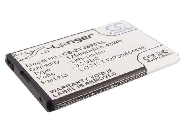 Battery For Zte Authentic, Eufi890, Mf63 3.7v, 1750mah - 6.48wh Hotspot Cameron Sino Technology Limited   