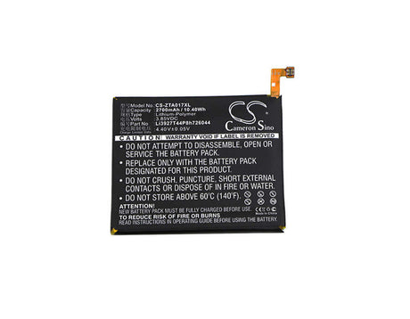 Battery For Zte, Axon 7 Mini, Axon 7 Mini Dual, B2017g 3.85v, 2700mah - 10.40wh Mobile, SmartPhone Cameron Sino Technology Limited   